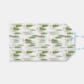 Moderne Weihnachtsfeiertage Pine Trees Geschenkanhänger (Vorderseite (Horizontal))