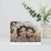 Moderne Weihnachtsfeiertage Postkarte (Stehend Vorderseite)