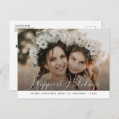 Moderne Weihnachtsfeiertage Postkarte (Vorne/Hinten)