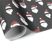 Moderne Weihnachtsfeiertage Schwarze Silhouette Geschenkpapier (Rolleneckpunkt)