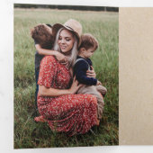 Moderne Weihnachtsfeiertage Tri-Fold-Foto Dreifach Gefaltete Karte (Innen Erste Seite)