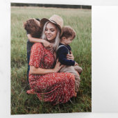 Moderne Weihnachtsfeiertage Tri-Fold-Foto Dreifach Gefaltete Karte (Innen Erste Seite)