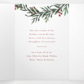 Moderne Weihnachtsfeiertage Tri-Fold-Foto Dreifach Gefaltete Karte (Innenseite Mitte)