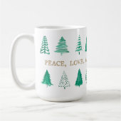 Moderne Weihnachtsfeiertage Weihnachtsbaumen Klass Kaffeetasse (Links)