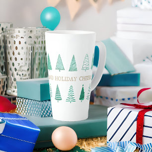 Moderne Weihnachtsfeiertage Weihnachtsbaumen Klass Milchtasse