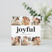 Moderne Weihnachtsferien 6 Foto Feiertagskarte (Stehend Vorderseite)