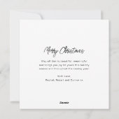 Moderne Weihnachtsferien 6 Foto Feiertagskarte (Rückseite)