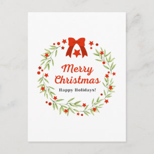 Moderne Weihnachtsferien  Postkarte