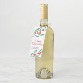 Moderne Weihnachtsfirma Flaschenanhänger (Angewinkelt)