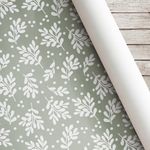 Moderne Weihnachtsfoliage Feiertagsgeschenk Sagegr Geschenkpapier