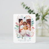 Moderne Weihnachtsfolien Feiertagskarte (Stehend Vorderseite)