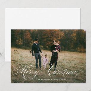Moderne Weihnachtsfoto-Familienfeiertage Feiertagskarte