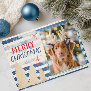 Moderne Weihnachtsfoto-Feier Feiertagskarte