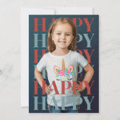 Moderne Weihnachtsfoto-Karte Feiertagskarte (Vorderseite)