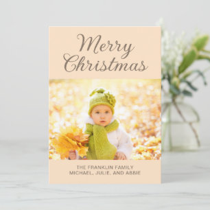 Moderne Weihnachtsfoto mit Tan-Färbung Feiertagskarte