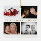 Moderne Weihnachtsfotografie Keramikornament (Rückseite)