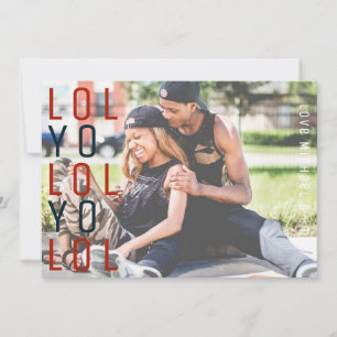 Moderne Weihnachtsfotografie LOL not Ho Ho Ho Feiertagskarte