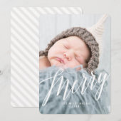 Moderne Weihnachtsfotokarte Feiertagskarte (Vorne/Hinten)