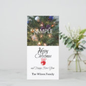 Moderne Weihnachtsfotokarte Feiertagskarte (Stehend Vorderseite)