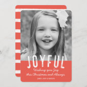 Moderne Weihnachtsfotokarte Feiertagskarte (Vorne/Hinten)