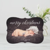 Moderne Weihnachtsfotokarte Feiertagskarte (Stehend Vorderseite)