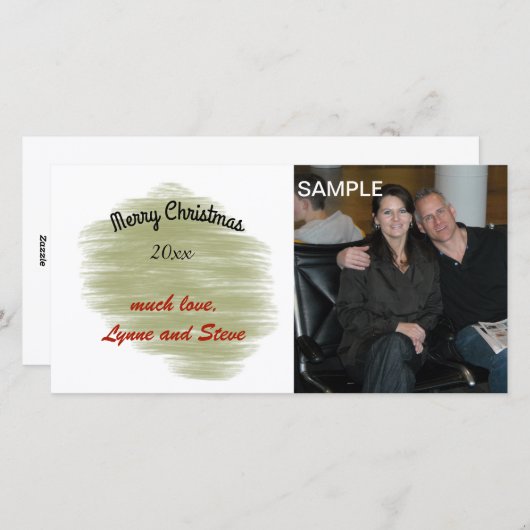 Moderne Weihnachtsfotokarte Feiertagskarte (Vorne/Hinten)