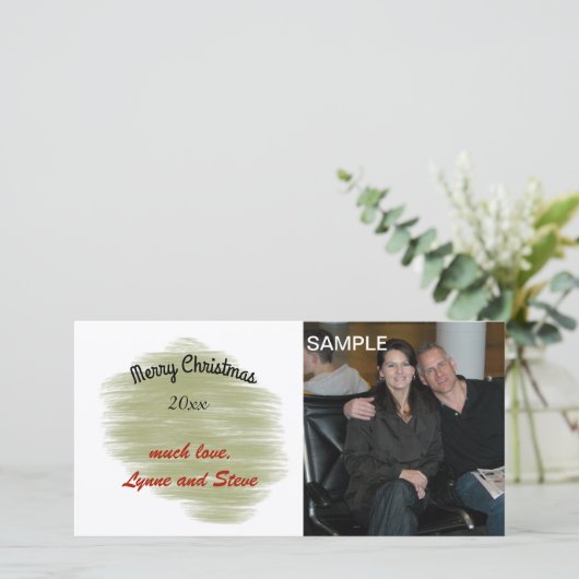 Moderne Weihnachtsfotokarte Feiertagskarte (Stehend Vorderseite)