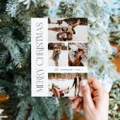 Moderne Weihnachtsfotokarte | Urlaubskarte Einladung