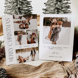Moderne Weihnachtsfotokarte | Urlaubskarte Einladung