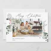 Moderne Weihnachtsfotokarte | Urlaubskarte Einladung (Vorderseite)