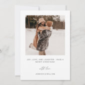 Moderne Weihnachtsfotokarte | Urlaubskarte Einladung (Rückseite)