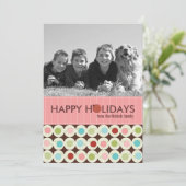 Moderne Weihnachtsfotokarten {5 x 7} Feiertagskarte (Stehend Vorderseite)