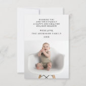 Moderne Weihnachtsfotokarten sind so sehr froh Dankeskarte (Rückseite)