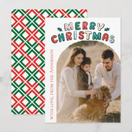 Moderne Weihnachtsfotos Feiertagskarte