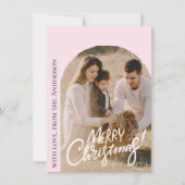 Moderne Weihnachtsfotos Feiertagskarte (Vorderseite)