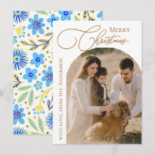 Moderne Weihnachtsfotos Feiertagskarte