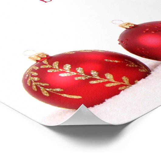 Moderne Weihnachtsfreude Poster (Ecke)