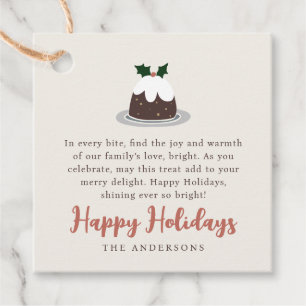 Moderne Weihnachtsgebäck-Leckerei Familiengeschenk Geschenkanhänger