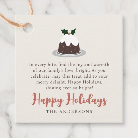 Moderne Weihnachtsgebäck-Leckerei Familiengeschenk Geschenkanhänger (Vorderseite)