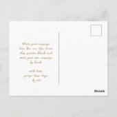 Moderne Weihnachtsgeburt Frieden Liebe religiös Postkarte (Rückseite)