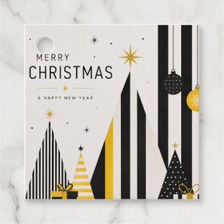 Moderne Weihnachtsgeschenk-Anhänger in Gelb, Schwa Geschenkanhänger