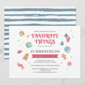 Moderne Weihnachtsgeschenkbörse Einladung (Vorne/Hinten)