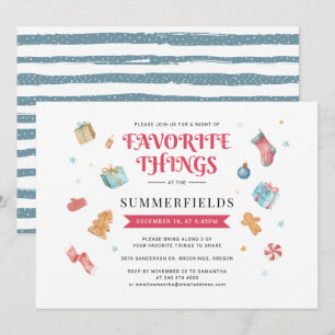 Moderne Weihnachtsgeschenkbörse Einladung