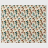 Moderne Weihnachtsgeschenke aus Grün und Gold Geschenkpapier (Flach)