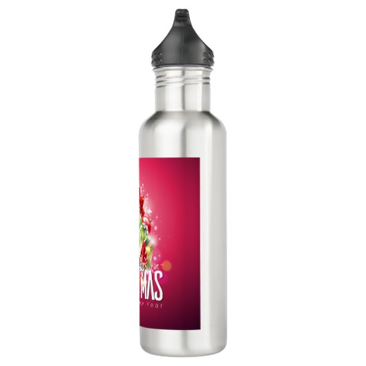 Moderne Weihnachtsgeschenke & Bäume - Festlich Edelstahlflasche (Rechts)