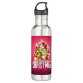Moderne Weihnachtsgeschenke & Bäume - Festlich Edelstahlflasche (Vorderseite)