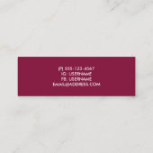 Moderne Weihnachtsgeschenke & Bäume - Festlich Mini Visitenkarte (Rückseite)