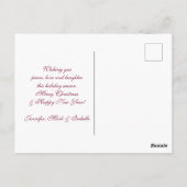 Moderne Weihnachtsgeschenke & Bäume - Festlich Postkarte (Rückseite)