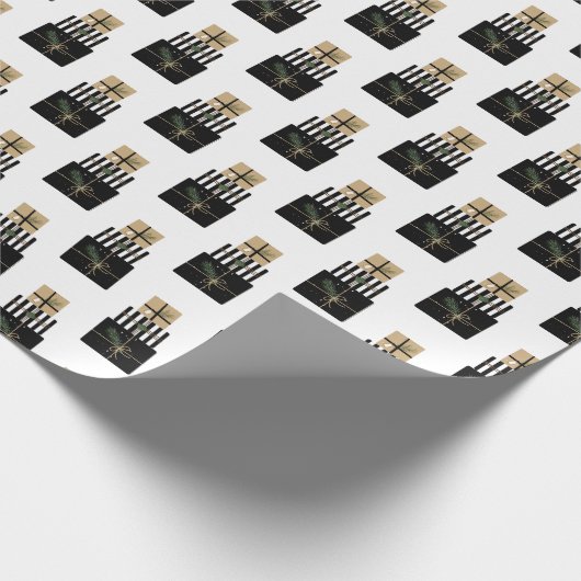 Moderne Weihnachtsgeschenke Geschenkpapier (Ecke)