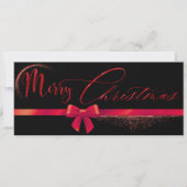 Moderne Weihnachtsgeschenke in Schwarz und Rot Einladung (Vorderseite)